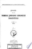 Anales de las ... Jornadas Geológicas Argentinas
