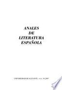 Anales de literatura española