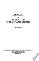 Anales de literatura hispanoamericana