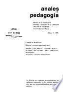Anales de pedagogía