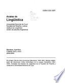 Anales del Instituto de Lingüística