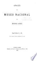 Anales del Museo Nacional de Ciencias Naturales Bernardino Rivadavia.