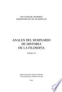 Anales del Seminario de Historia de la Filosofía