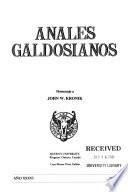 Anales Galdosianos