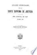 Anales judiciales de la Corte Suprema de Justicia de la Republica