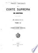 Anales judiciales de la Corte Suprema de Justicia de la República