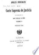 Anales judiciales de la Corte Suprema de Justicia de la República