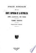 Anales judiciales de la Corte Suprema de Justicia