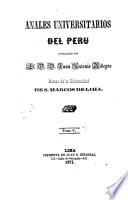 Anales universitarios del Perú