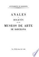 Anales y boletín de los museos de arte de Barcelona