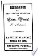 Análisis de la institución bancaria del crédito predial