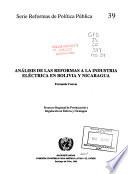 Análisis de las reformas a la industria eléctrica en Bolivia y Nicaragua