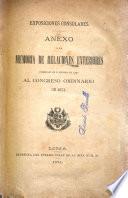 Anexo a la memoria de relaciones exteriores