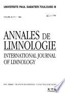 Annales de limnologie