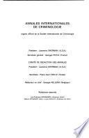 Annales internationales de criminologie