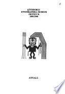 Annual report - Ethnographical Museum, Gothenburg, Sweden