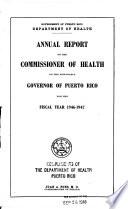 Annual Report of the Commissioner of Health