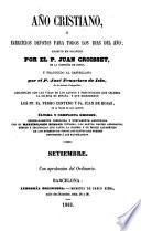 Año cristiano o Exercicios devotos para todos los dias del año: Septiembre (646 p.)