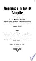 Anotaciones la Ley de estampillas