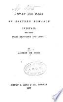 Antar and Zara, an Eastern Romance