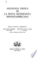 Antología crítica de la prosa modernista hispanoamericana