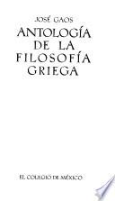 Antología de la filosofía griega