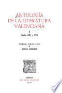 Antología de la literatura valenciana: Siglos XIV y XV