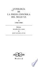 Antología de la poesía española del siglo XX