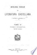 Antología escolar de literatura castellana