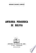 Antología pedagógica de Bolivia