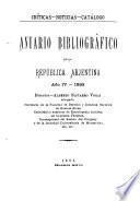 Anuario bibliográfico de la República Arjentina