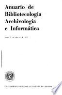 Anuario de bibliotecología, archivología e informática