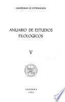 Anuario de estudios filológicos