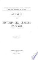 Anuario de historia del derecho español