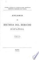 Anuario de historia del derecho español