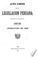 Anuario de la legislación peruana