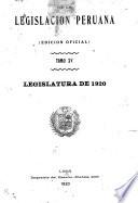 Anuario de la legislación peruana