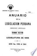 Anuario de la legislación peruana