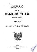 Anuario de la legislación peruana