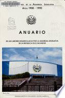 Anuario de las labores desarrolladas por la Asamblea Legislativa de la República de El Salvador