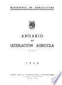 Anuario de legislación agrícola