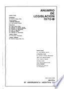 Anuario de legislación, nacional y provincial
