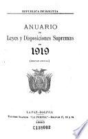 Anuario de Leyes Y Disposiciones Supremas