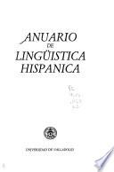 Anuario de lingüística hispánica