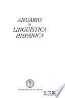 Anuario de lingüística hispánica
