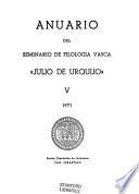 Anuario del Seminario de Filología Vasca Julio de Urquijo.