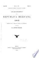 Anuario estadistíco de la República Mexicana