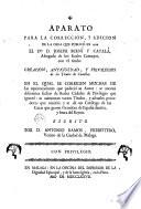 Aparato para la correccion y adición de la obra que publicó en 1769 el Dr. D. Joseph Berní y Catalá