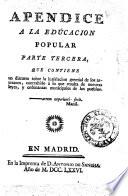 Apendice a la educacion popular parte primera [- quarta]