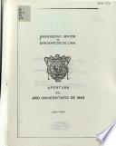 Apertura del anõ universitario de 1940